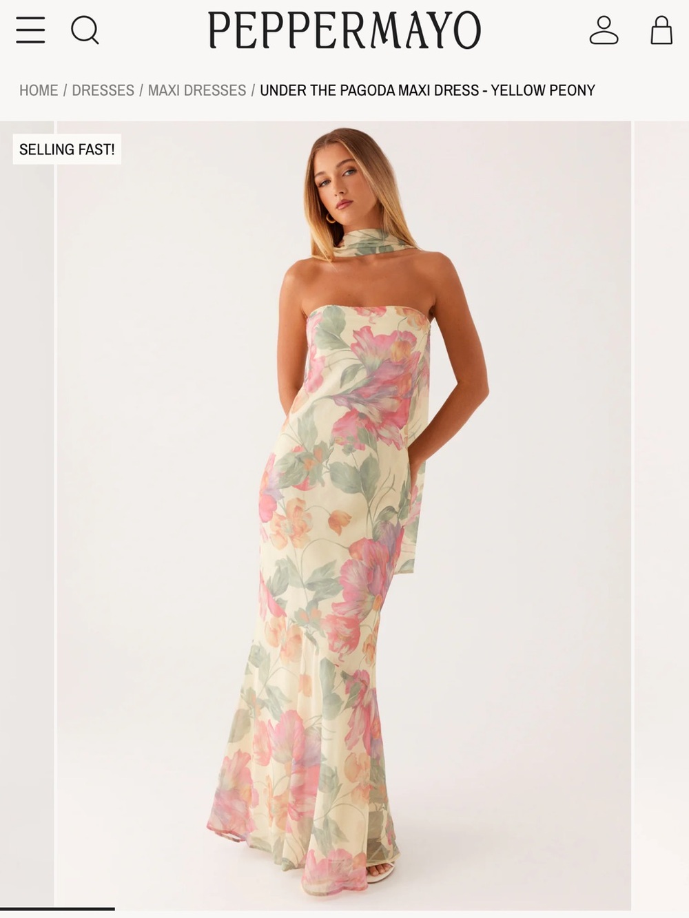 Peppermayo Maxi Dress - under the padoga
